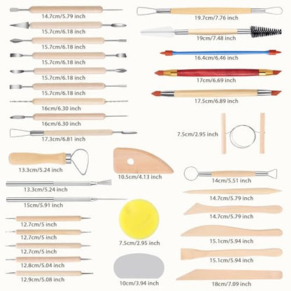 SHENOMAD 32PCS Clay Tools Sculpting Pottery Ceramics Polymer Tools Set