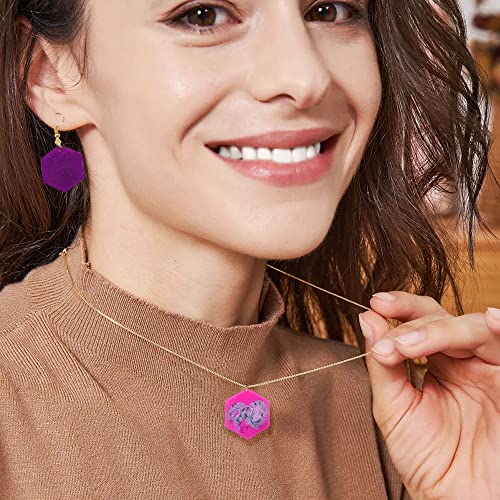 SENHAI 12 Pcs Resin Jewelry Molds with 340 Pcs Earring Accessories, Variety Size Earring Resin Molds with Hole, Resin Earring Molds Silicone for Making Jewelry, Earrings, Pendants