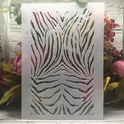 TIAMECH A4 Reusable Tiger Printed Stencil for Painting - style: Tiger Stripe