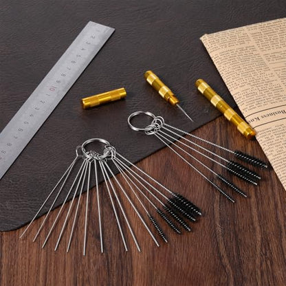 Airbrush Cleaning Kit,Airbrush Cleaner for Spray Paint,Multi-Purpose Straw Cleaner Brushes Sets,Airbrush Accessories with 10 Cleaning Needles,10 Cleaning Brushes and 2 Sharp Pick Needle