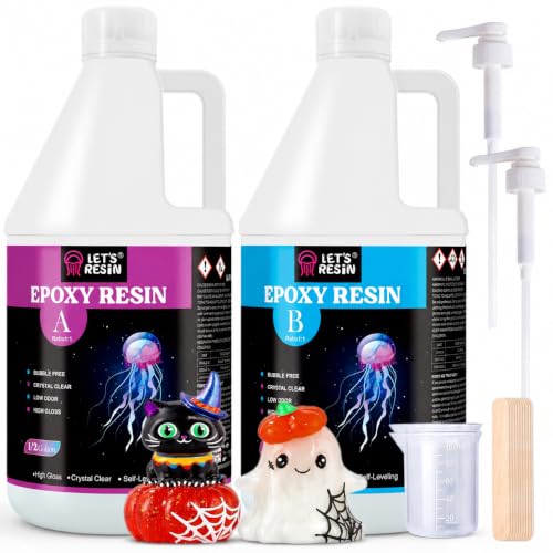 LET'S RESIN Epoxy Resin Kit,1 Gallon Bubble Free & Crystal Clear Resin - size: Large