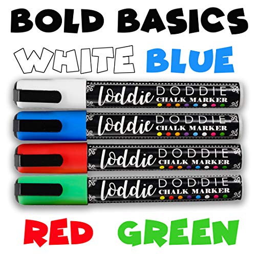 Loddie Doddie Chalk Markers, Liquid Chalk, Chalkboard Calendar, 4 Pack - size: 1 Count (Pack of 4)