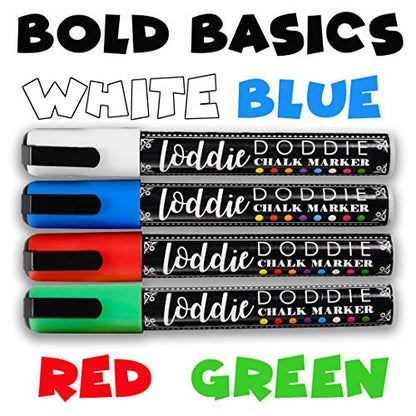 Loddie Doddie Chalk Markers, Liquid Chalk, Chalkboard Calendar, 4 Pack - size: 1 Count (Pack of 4)