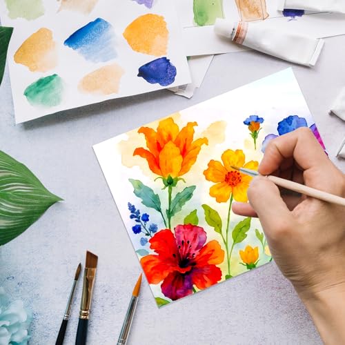 100 Sheets Watercolor Paper Bulk，9 x 12 Inch Cold Press 140 lb/300 GSM Water Color Paper for Kids Adults.Watercolor Drawing Paint Paper for Art Drawing Supplies - size: 9 X 12 INCH 100 SHEETS