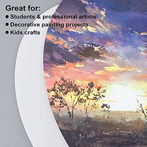 NBEADS 8 Pcs Oval Painting Canvas Panels, Blank Canvas Drawing Boards for Oil Painting Artist Hobby Painters and Beginners, 11.8x7.87inch - size: L.W: 8"×12"/Thi: 0.1"-Oval