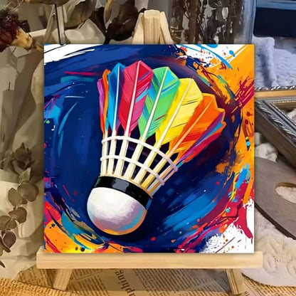 XTCIXAL Paint by Numbers Kit for Kids, Badminton, 8X8 inch - color: 06-Badminton