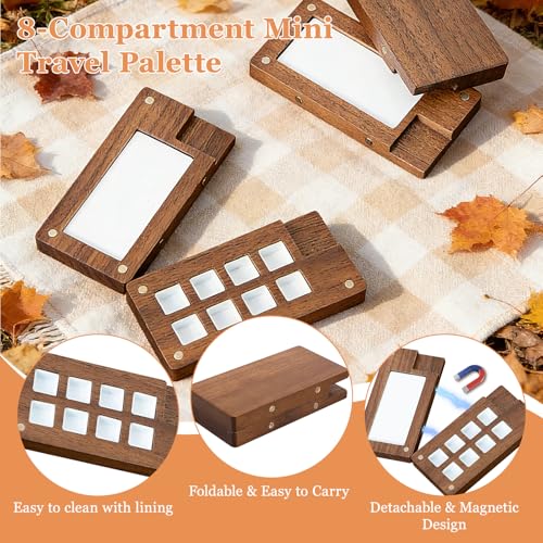 Mini Watercolor Paint Set Travel, Portable Pocket Watercolor Kit with Wooden Palette,Colours,Sketchbook, Brush&Water Cup,Clip.Complete Artist Supplies From Beginner Watercolors to Seasoned Pro Needs