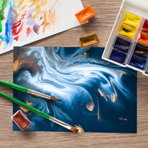 25 Sheets 5X7 Heavy Weight Alcohol Ink Paper 300gsm Water Color Synthetic Paper 110Lb Tear Resistant for Alcohol Inks, Acrylic Paints, Practise Drawing Paper
