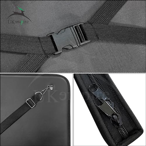 Premium Art Portfolio Leather Bag 18 x 24 (inches) with Lock and Key, Executive Briefcase Style Carrying Case with Handle & Shoulder Strap, Artwork Storage for Posters, Canvas, and Art Materials