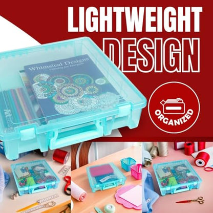 ArtBin 6955AA Super Satchel 1-Compartment Box, Art & Craft Organizer, 1-Pack, Translucent Aqua - color: Aqua
