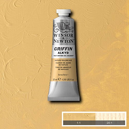 Winsor & Newton Griffin Alkyd Fast Drying Oil Paint, Naples Yellow Hue - color: Naples Yellow Hue, style: 1.25-oz Tube