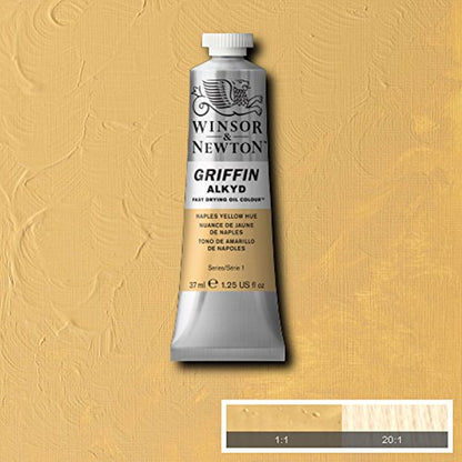 Winsor & Newton Griffin Alkyd Fast Drying Oil Paint, Naples Yellow Hue - color: Naples Yellow Hue, style: 1.25-oz Tube