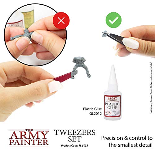 The Army Painter, Tweezers Set, 2 Pcs Precision Tweezers - Slant & Pointy