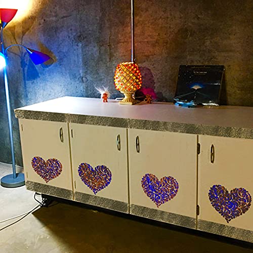 DLY LIFESTYLE Mandala Heart Stencils for Painting on Walls, Wood, Canvas, Paper, Fabric, and Furniture - 7x7 Inch Mandala Stencil - Reusable DIY Art and Craft Stencils - Valentines Stencil - color: Mandala Heart 7"x7"