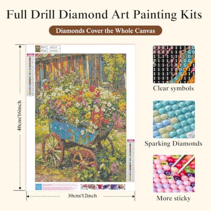 Flower Diamond Painting Kits for Adults,Diamond Art Kits for Beginner - color: KM1218-1