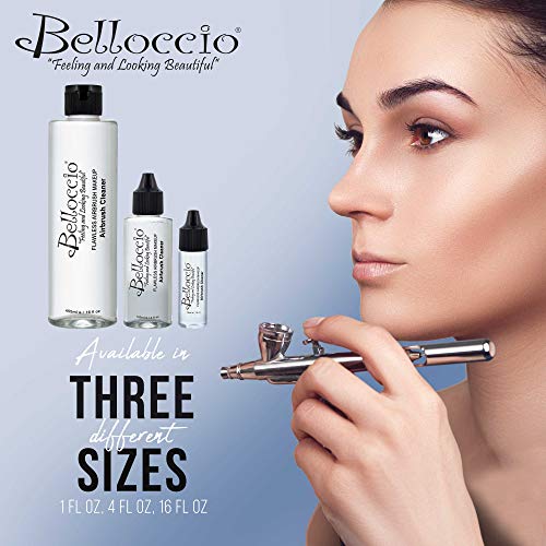 Belloccio 4 Ounce Bottle of Makeup Airbrush Cleaner | Cleaning Solution, Cleans Airbrush Makeup Foundation, Blush, Highlighter - Clean Cosmetic Makeup Brushes, Paint - size: 4 Fl Oz (Pack of 1)