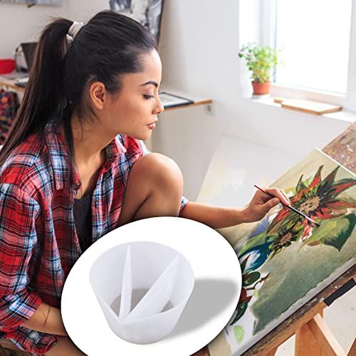 Split Cup for Paint Pouring Fluid Art Silicone Split Cup Resin Pouring Painting Tools DIY Making Drawing Accessories Reusable Split Cup with Dividers (2 Channels) - color: 2 Channels