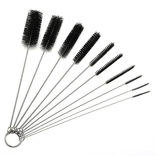 DXG Cleaning Brushes, 8.2 Inch Nylon Tube Brush Set Pipe Cleaner Set for Drinking Straws, Glasses, Keyboards, Jewelry Cleaning, Set of 10