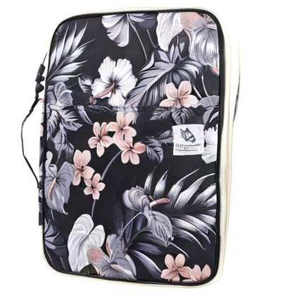 JAKAGO A4 Travel Portfolio Multifunctional Document Organizer Zippered Case for Office Supplies (Mulberry White) - color: Mulberry White