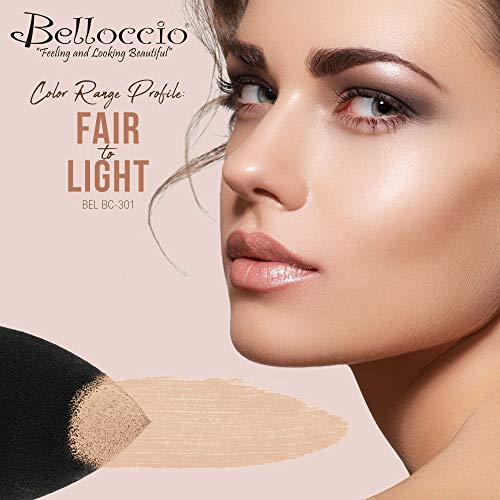 Belloccio High Definition Fair Shade Makeup Concealer 5 gram Jar - Conceal Imperfections, Hide Blemishes, Dark Under Eye Circles, Cosmetic Cream - Use Under Airbrush Foundation - size: 0.17 Ounce (Pack of 1)