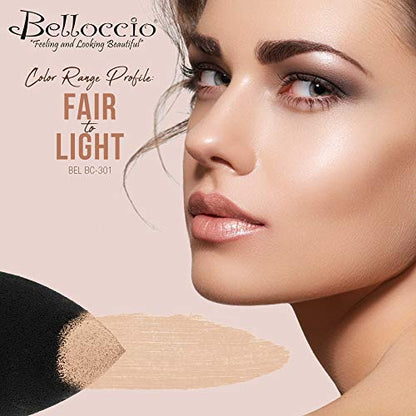 Belloccio High Definition Fair Shade Makeup Concealer 5 gram Jar - Conceal Imperfections, Hide Blemishes, Dark Under Eye Circles, Cosmetic Cream - Use Under Airbrush Foundation - size: 0.17 Ounce (Pack of 1)