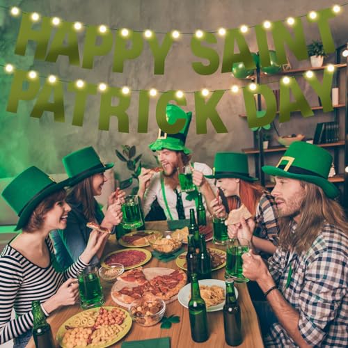 TaoBary 107 Pcs DIY Banner Letters Kit Glitter Banner,Bright Green | 107 Glitter Letters Numbers with Rope and Needle, Reusable for Birthday, Halloween, Christmas, Wedding, Valentine Decor - color: Bright Green