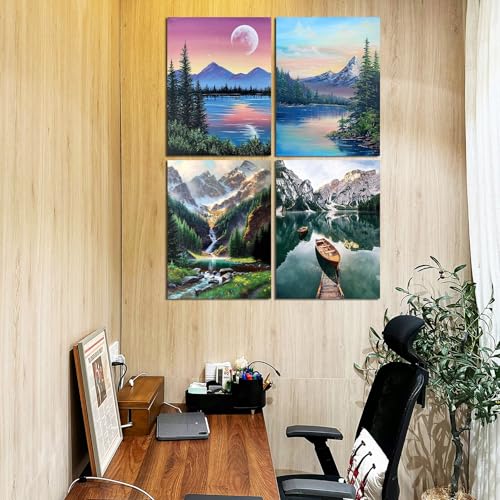 Lanzeyo Diamond Painting Kits for Adults, Landscape Diamond Art Kits, Diamond Dots Kits, Gem Art for Living Room Wall Art (Landscape) - color: 02 Landscape