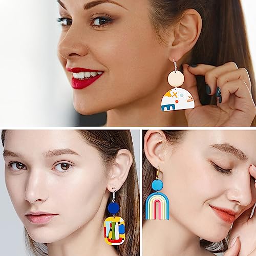 Clay Earring Making kit,32 Cutters,24 Clay,30 Hooks&Rings,Gift Box for Teen