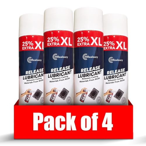 Silicone Mold Release Spray (Silicone-Based) (4x16.9 floz/500ml) - Resin & Epoxy Release Agent for Smooth Mold Removal with Ease, Universal Use on Almost All Molds - size: 4 Pack