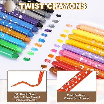 MECCANIXITY Twist Crayons, Twist Crayons Gel Watercolor Set Washable Silky Smooth for Arts Drawing DIY Craft Project Coloring Supplies Gift(Earthy Yellow, Pack of 11) - color: Earthy Yellow