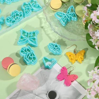 ORIGACH 14 Pcs Butterfly Clay Cutters Set | Spring Butterfly Fairy Polymer Clay Cutters Set for Earring Making Jewelry Making - style: Butterfly