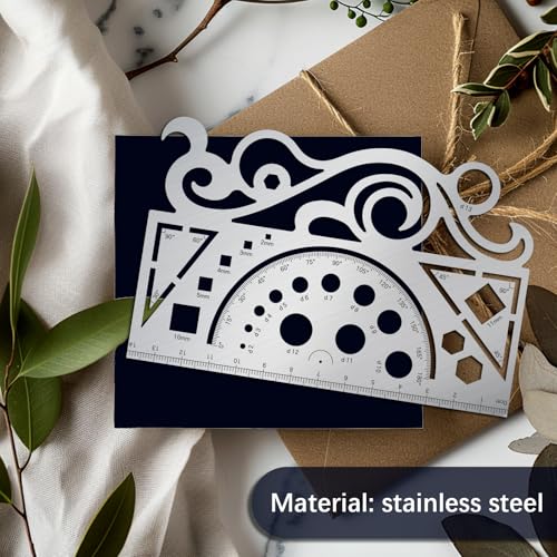 ORIGACH Stainless Steel French Curve Ruler Metal Drafting Stencils