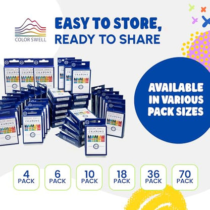 Color Swell Crayons, 1 Pack 24 Colors Per Pack (24 Total) - size: 1 Pack | 24 Crayons