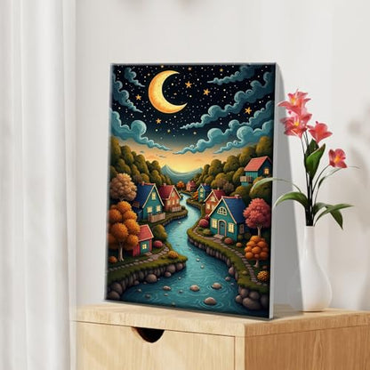 JOOZ Landscape Paint by Numbers Kit for Adults with Frame, 8x12 Inch - color: Landscape 072