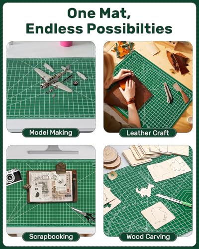 Self Healing Cutting Mat, 11" x 17", Double-Sided Rotary Cutting Mat for Sewing, Quilting, Scrapbooking & Craft, Craft Cutting Board for Hobby Use(A3) - size: 17"L x 11"W