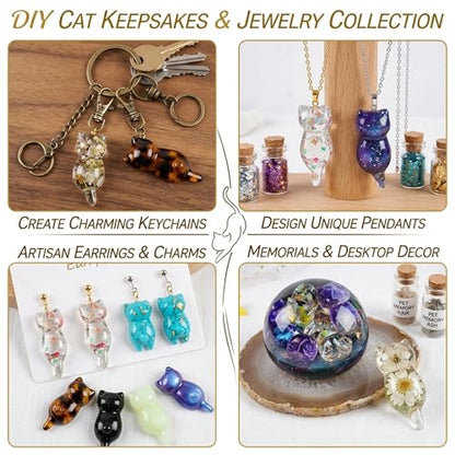 Cat Figurines Epoxy Resin Molds, 3D Kitten Animal Silicone Molds - color: Kitten Resin Mold
