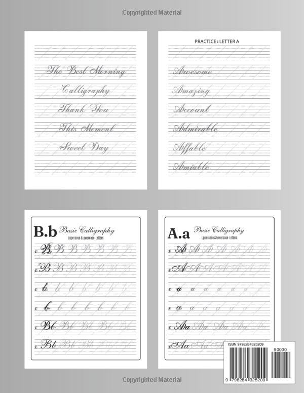 Calligraphy Practice Tracing WorkBook for Beginners