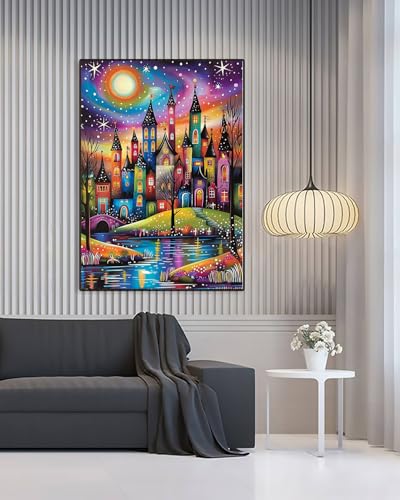 Country Diamond Art Kits for Adults, Landscape Diamond Art 12X16 Inch - color: Landscape 09