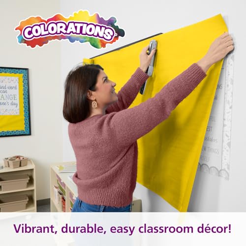 Colorations Dual Surface Paper Roll Classroom Supplies for Arts and Crafts Yellow (36" x 1000') (Item # DSYE) - color: Yellow