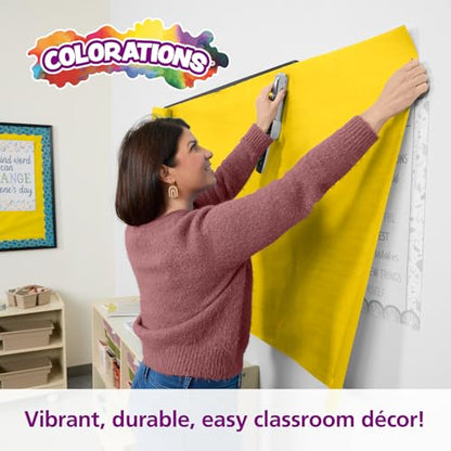 Colorations Dual Surface Paper Roll Classroom Supplies for Arts and Crafts Yellow (36" x 1000') (Item # DSYE) - color: Yellow