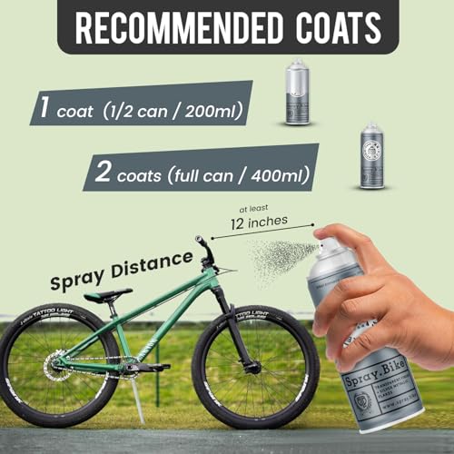 Spray.Bike Keirin Flake Finishing Coat - Pikapika Silver, 400ml | Metal Flake Spray Paint Coating | Glitter Spray Paint Topcoat for Steel, Aluminum - color: Flake Silver