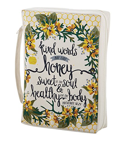 Creative Brands Faithworks - Canvas Bible Cover with Carry Handle French Press Mornings Gifts of Faith Collection, 7 x 10-Inch, Kind Words - color: Kind Words