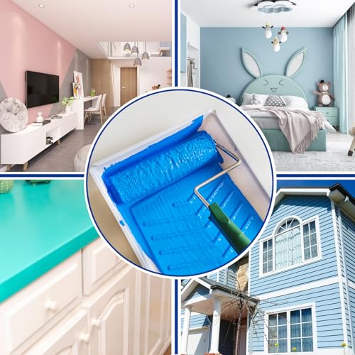 Wesquer 18-Piece Paint Roller Kit with 1.2m Extension Pole | 9" & 4" Painting Roller Set for Walls and Ceilings