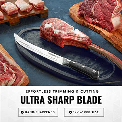 Cutluxe Butcher Knife, 10" Cimeter Breaking Knife for BBQ & Brisket - size: Cimeter 10"