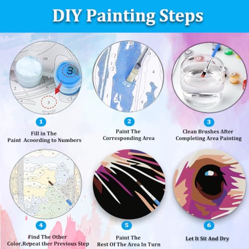 Artunion Framed Paint by Numbers Kit for Adults Beginners & Kids Ages 8-12,Colorful Hedgehog Paint by Number with Frame,Animal Easy Paint by Numbers Kit on Canvas 10 * 10 Inch Without Easel - color: ZXT-384-F