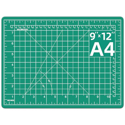 DIYSELF 9in×12in Cutting Mat, A4 Craft Mat for Sewing and Fabric - color: Green, size: 12"L x 9"W