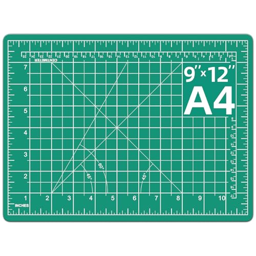 DIYSELF 9in×12in Cutting Mat, A4 Craft Mat for Sewing and Fabric - color: Green, size: 12"L x 9"W