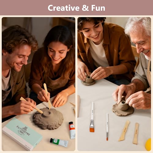 Air Dry Clay Kit for Adults - Complete Pottery Starter Set with Tools