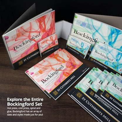 Legion Bockingford Watercolor Spiral Journal, 140lb. Cold Press, 10 X 14 inches, White, 12 Sheets (I98-BSP140CP1014)