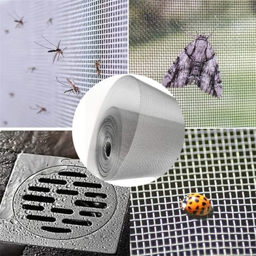 Woven Wire Mesh Stainless Steel Mesh Screen 15.7" x 78.7" Wire Mesh Window Screen Roll for Vent Cage Garden 40 Mesh